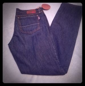 Express stylish denim jeans.  RU Blue brand.